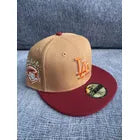 Gorra New Era 59fifty La Dodgers Camel Y Vino Edición Aniver