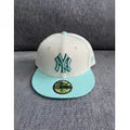 Gorra New Era 59FIFTY New York Yankees Beige y Turquesa Original