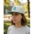 Gorra New Era 59FIFTY New York Yankees Beige y Turquesa Original