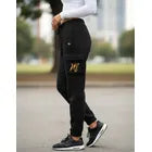 Pants Jogger Cargo New Era Negro Bordado Hombre