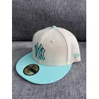 Gorra New Era 59FIFTY New York Yankees Beige y Turquesa Original