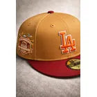 Gorra New Era 59fifty La Dodgers Camel Y Vino Edición Aniver